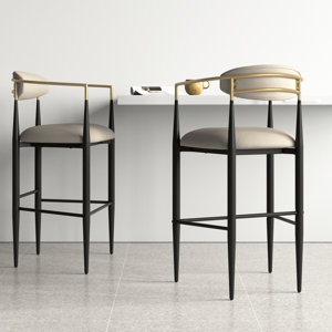 Wade Logan® Amen Upholstered Bar Stools & Reviews Wayfair